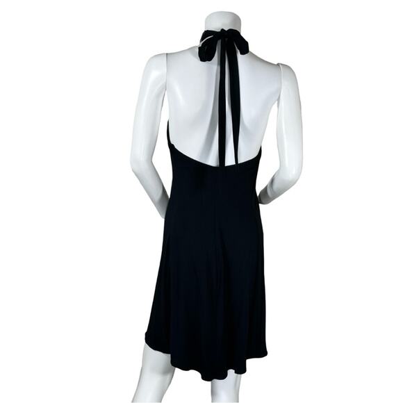Sky Nawa Halter Mini Dress Sleeveless Black SZ L $195 - Picture 6 of 15